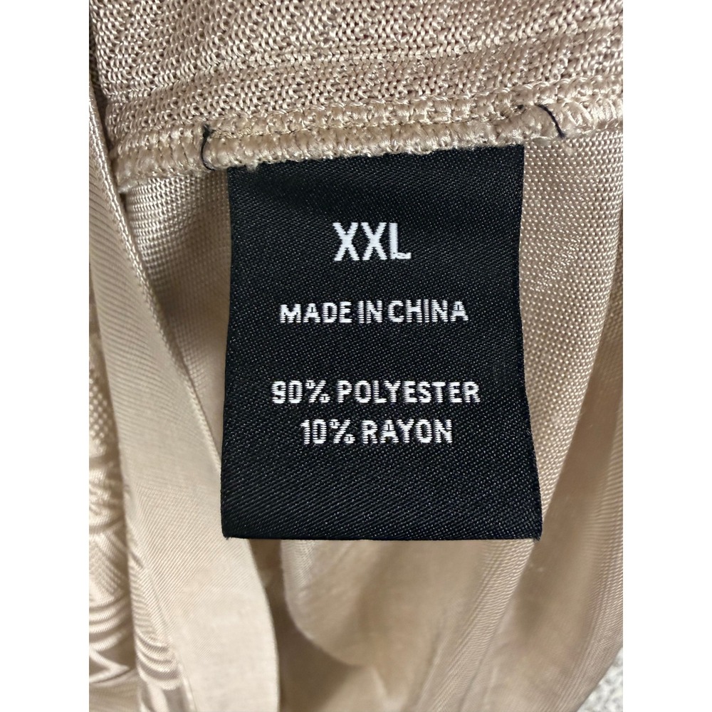 Saint Lorenzo Knit Polo Shirt XXL Beige Greek Key Short Sleeve Textured - Picture 7 of 8